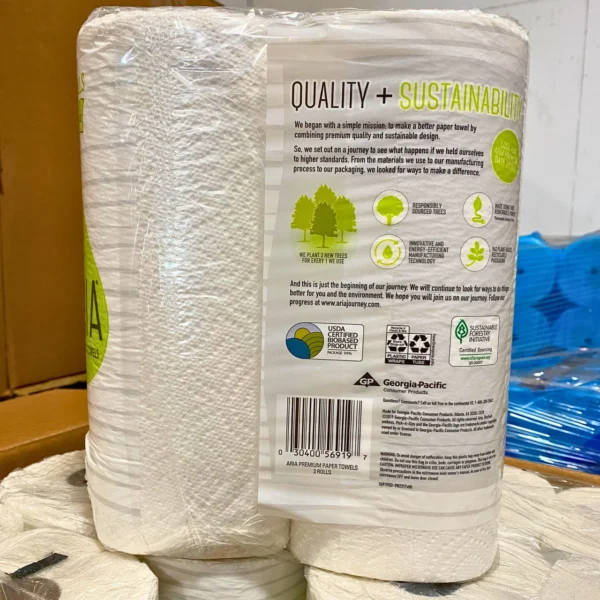 Aria toilet paper – 138 SHT – 2 PLY (192 Pcs Pallet) - Image 2